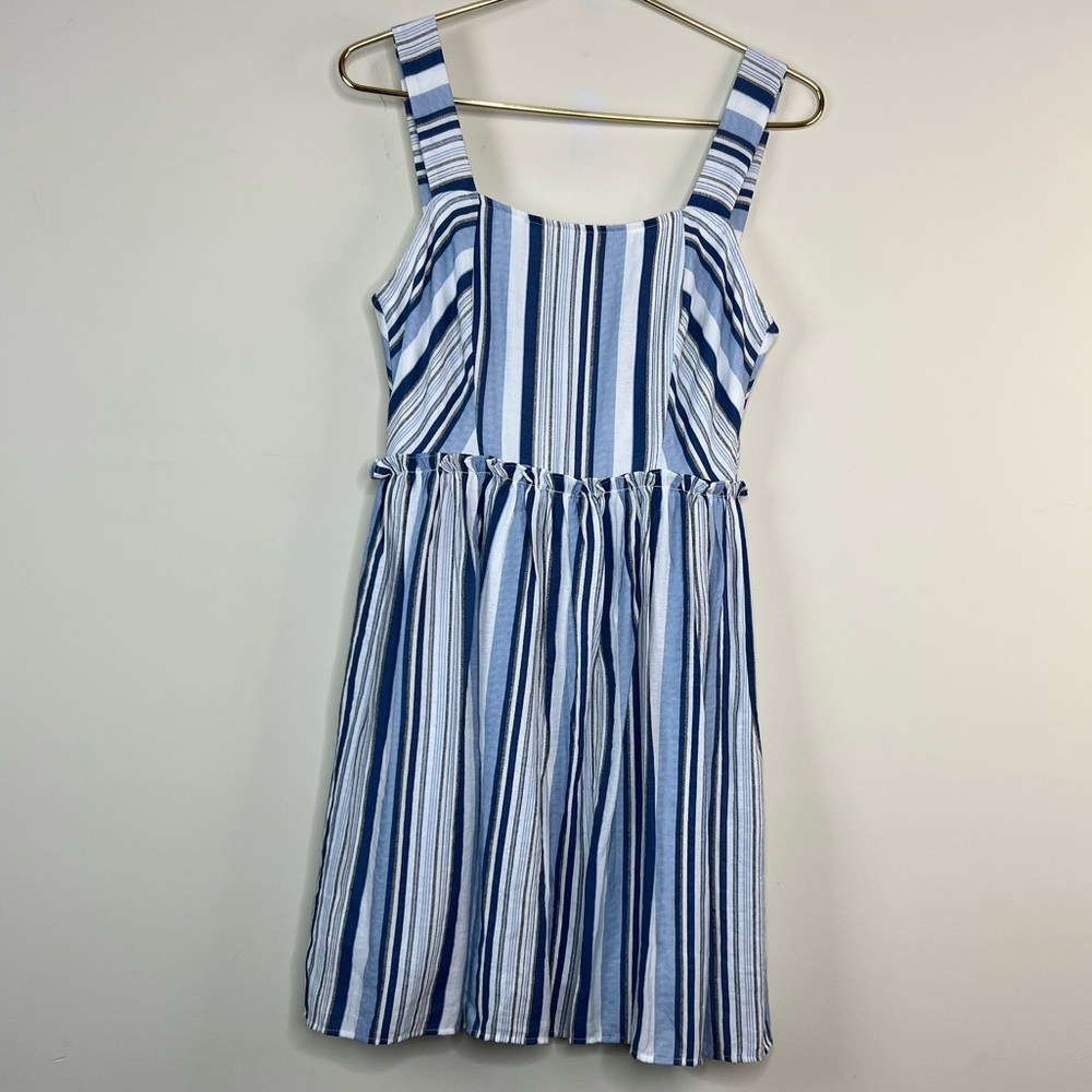 Altar'd State Blue and White Sleeveless Sundress
